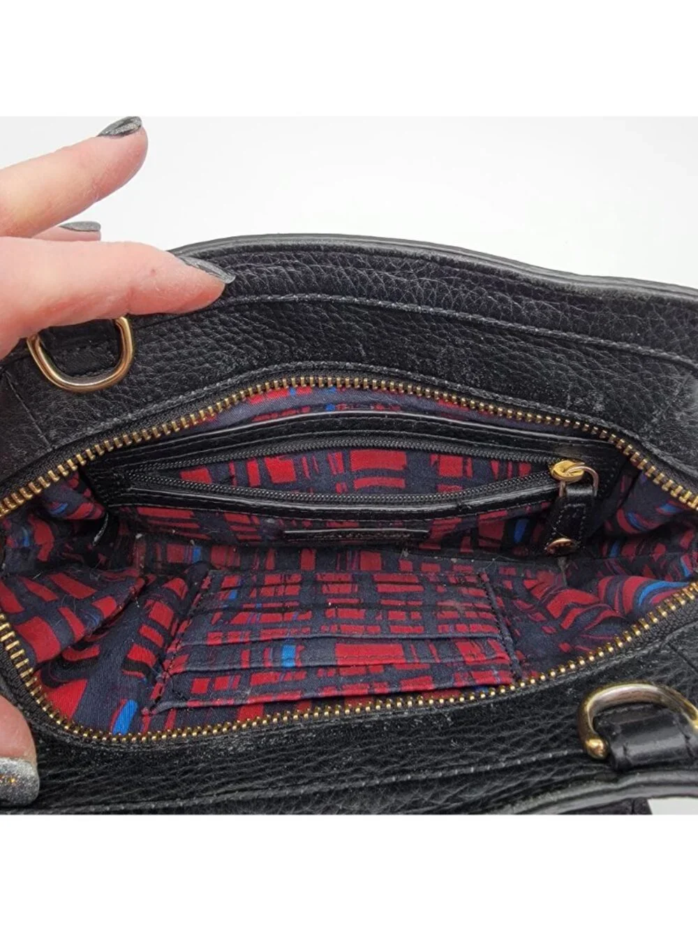 Vera Bradley Natalie Satchel Blue Denim Quilted Bag